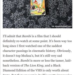 Bambi 101 Dalmatian lion king vhs